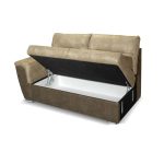 Divano Washington angolare con letto e 2 contenitori taupe Ranger 01 e Ranger 07