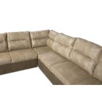 Divano Washington angolare con letto e 2 contenitori taupe Ranger 01 e Ranger 07