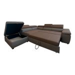 Divano angolare Gisella Mozart con pouff contenitore sinistro 285x238 mozart 9 elephant e mozart 4 light grey