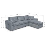 Divano angolare Olymp M Enjoy 23 grigio cenere