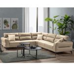 Divano angolare Sigmar 300x250xP77xH100 in Prada 2 beige