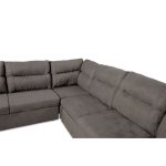 Divano angolare Washington con letto e 2 contenitori in tessuto khaki Enjoy 09