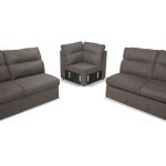 Divano angolare Washington con letto e 2 contenitori in tessuto khaki Enjoy 09