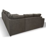 Divano angolare Washington con letto e 2 contenitori in tessuto khaki Enjoy 09