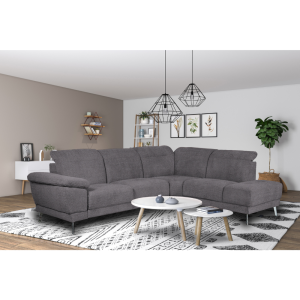 Divano angolare destro New York grigio Orinoco 96 seduta reclinabile