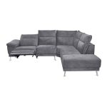 Divano angolare destro New York grigio Orinoco 96 seduta reclinabile