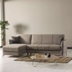 Divano con penisola reversibile Fellis grigio chiaro 176497