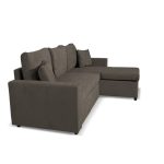 Divano con penisola reversibile Golf e letto estraibile in tessuto khaki Enjoy09