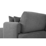 Divano con penisola reversibile Koda con seduta traslante in tessuto Vardo G1312 grigio scuro