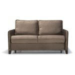Divano letto 2 posti Alcona con contenitore in tessuto colore cappuccino 67-056