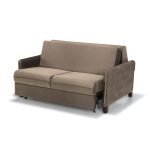 Divano letto 2 posti Alcona con contenitore in tessuto colore cappuccino 67-056