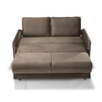 Divano letto 2 posti Alcona con contenitore in tessuto colore cappuccino 67-056