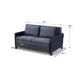 Divano letto 2 posti Alcona con contenitore in tessuto colore cappuccino 67-056