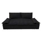 Divano letto Belly 2 posti effetto velluto colore nero