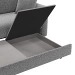 Divano letto Cosy con contenitore in Barrel 83 grigio