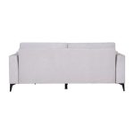 Divano letto Derry 3 posti in tessuto grigio chiaro 07-900