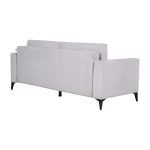 Divano letto Derry 3 posti in tessuto grigio chiaro 07-900