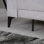 Divano letto Derry 3 posti in tessuto grigio chiaro 07-900