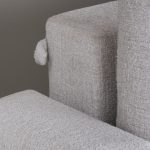 Divano letto Derry 3 posti in tessuto grigio chiaro 07-900