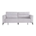 Divano letto Derry 3 posti in tessuto grigio chiaro 07-900