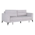 Divano letto Derry 3 posti in tessuto grigio chiaro 07-900