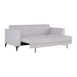 Divano letto Derry 3 posti in tessuto grigio chiaro 07-900