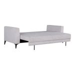 Divano letto Derry 3 posti in tessuto grigio chiaro 07-900
