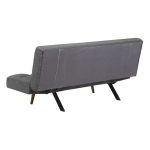 Divano letto Dube con braccioli pieghevoli in tessuto grigio