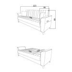 Divano letto Duca con contenitore in velluto Setra blu