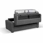 Divano letto Flash 3 posti con rete elettrosaldata in tessuto Queens ash