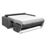 Divano letto Flash 3 posti con rete elettrosaldata in tessuto Queens ash