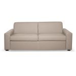 Divano letto Flash 3 posti con rete elettrosaldata in tessuto Queens beige