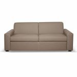 Divano letto Flash 3 posti con rete elettrosaldata in tessuto Queens camel
