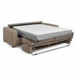 Divano letto Flash 3 posti con rete elettrosaldata in tessuto Queens camel