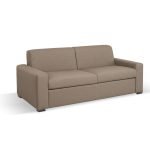 Divano letto Flash 3 posti con rete elettrosaldata in tessuto Queens taupe