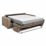 Divano letto Flash 3 posti con rete elettrosaldata in tessuto Queens taupe