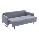Divano letto Fly in Twist 18 grigio chiaro con piedi neri