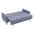 Divano letto Fly in Twist 18 grigio chiaro con piedi neri