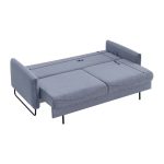 Divano letto Fly in Twist 18 grigio chiaro con piedi neri