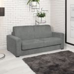 Divano letto Kriog 3 posti con rete elettrosaldata in tessuto Barrel 83 grigio