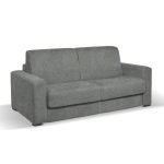Divano letto Kriog 3 posti con rete elettrosaldata in tessuto Barrel 83 grigio