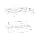 Divano letto Lunaria 3 posti colore crema 22AQ11-1