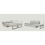 Divano letto angolare Armada in tessuto Mina 19 verde oliva