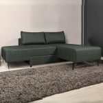 Divano letto angolare Armada in tessuto Mina 19 verde oliva