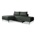 Divano letto angolare Armada in tessuto Mina 19 verde oliva