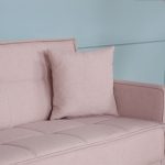 Divano letto contenitore Legen 3 posti in vellutino rosa antico 12-450