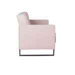 Divano letto contenitore Legen 3 posti in vellutino rosa antico 12-450