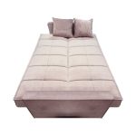 Divano letto contenitore Legen 3 posti in vellutino rosa antico 12-450