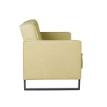 Divano letto contenitore Legen 3 posti in vellutino senape 02-450