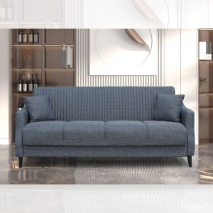 Divano letto contenitore Montana 3 posti colore grigio Mina 10